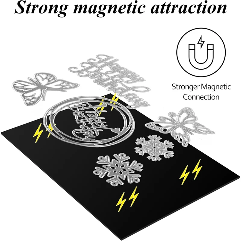 B50C 40 Pieces Magnetic Die Storage Sheets Pockets-Includes 20 Double Sided Sheets+ 20 Storage Bags For Card Making Die Cut