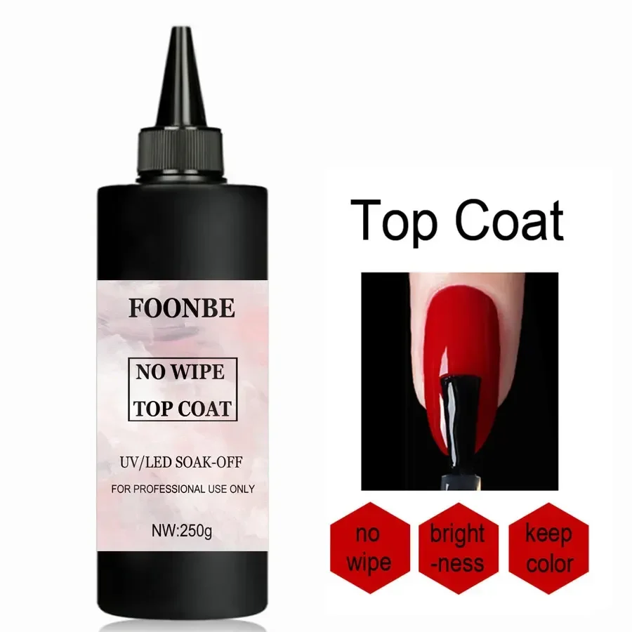 250g Nail Function Gel Matte Top Tempered No Wipe Top Coat Primer Reinforce Extension Glue Remover Base Gel