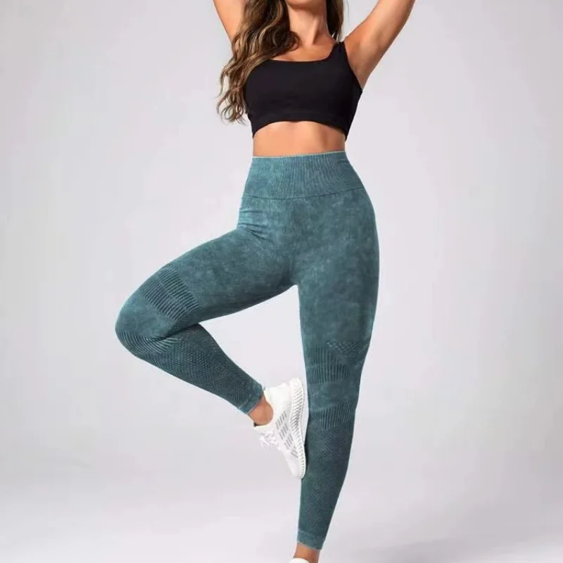 Leggings de realce de glúteos para mujer, pantalones de Yoga ahuecados deportivos sin costuras, cintura alta, tejido Sexy