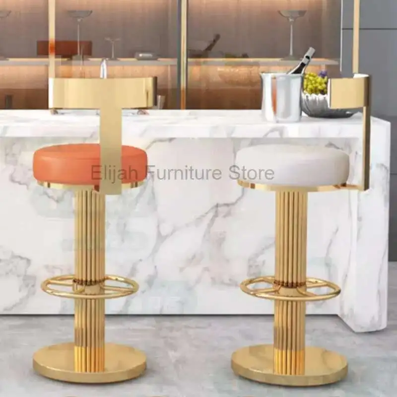 

Modern Designer Italian Style Bar Chairs Silent Rotation Reception Adjustable Bar Chairs Restaurant Home Furniture Banqueta HBBC