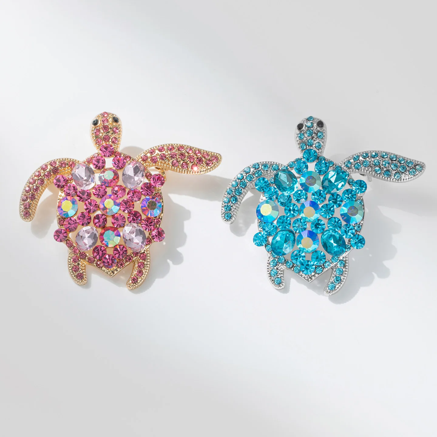 

High-end Crystal Turtle Brooch, Marine Life Jewelry Accessories for Women