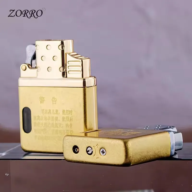 Zorro Original Butane Gas Insert Movement Accessories Replace Inner Liner Windproof Single Double Jet Transparent Visible Gas