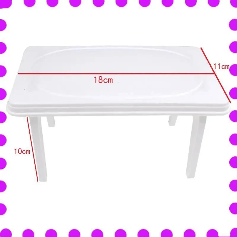 table for dolls House White Table Children Baby Suit Furniture Accessories Fashion Girls Plastic