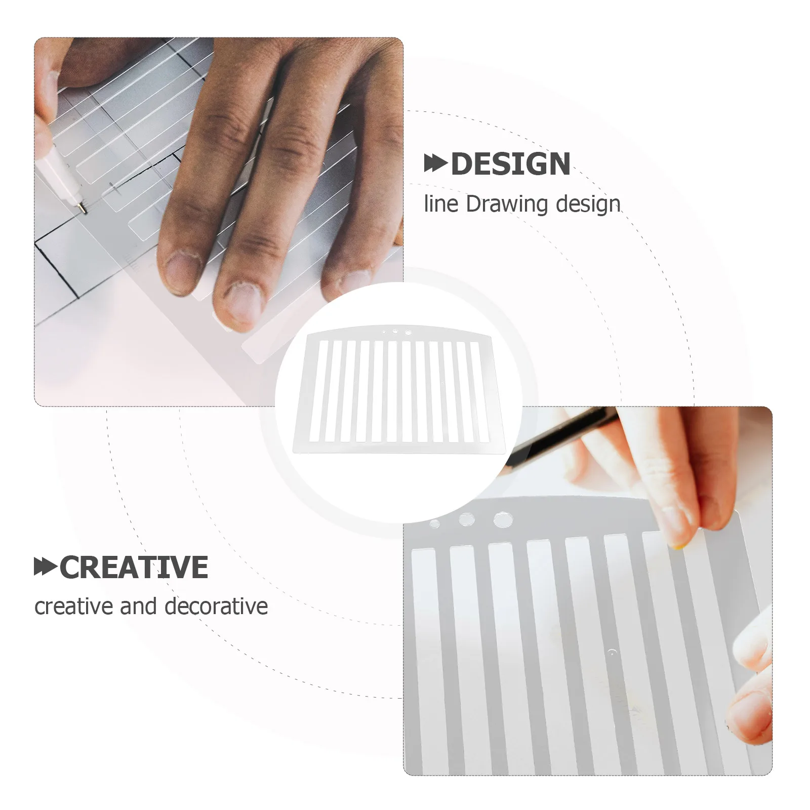 Exam Ruler Drawing Scale Multi-functional School Classroom Rulers for Students Portable Painting Plastic Student