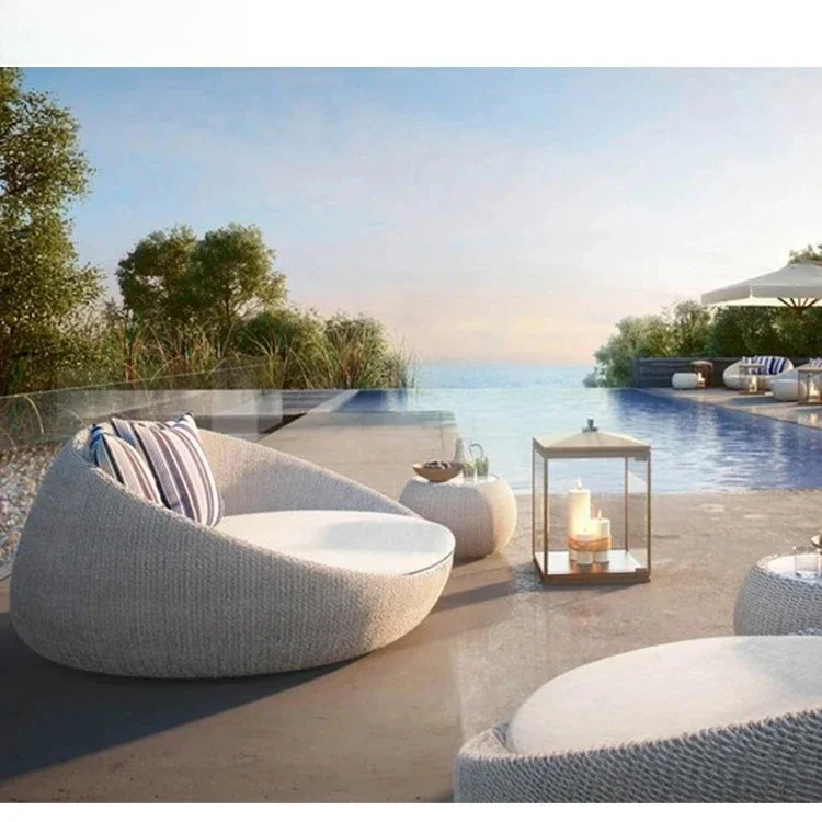 

Современный комплект садовой мебели из ротанга: диван, кресло для отдыха, набор для сада