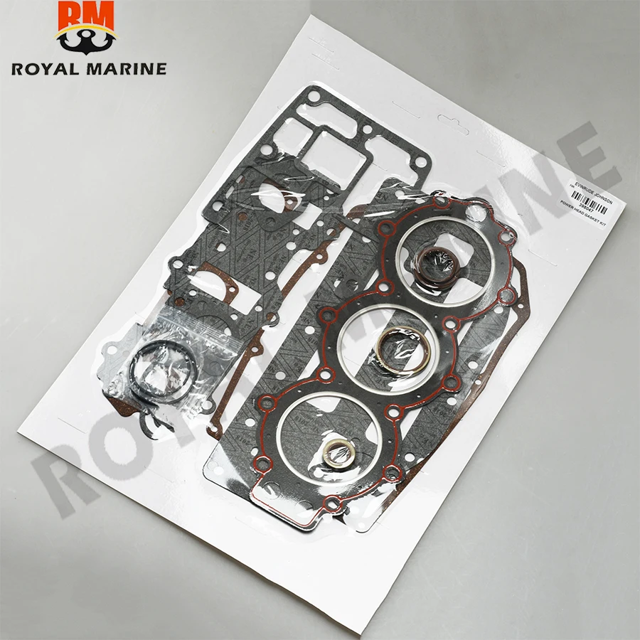 398047 0398047 438904 0438904 777421 18-4323 Power Head Gasket Set For Evinrude Johnson OMC 50HP 60HP 65HP 70HP 3cyl 1986 & Up