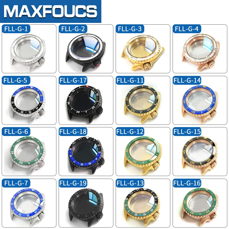 Custom Matte Stainless Steel Bezel Insert For Skx007 Watch Case,Sapphire Crystal Accessories, Parts Fit For Nh35 36 Movement