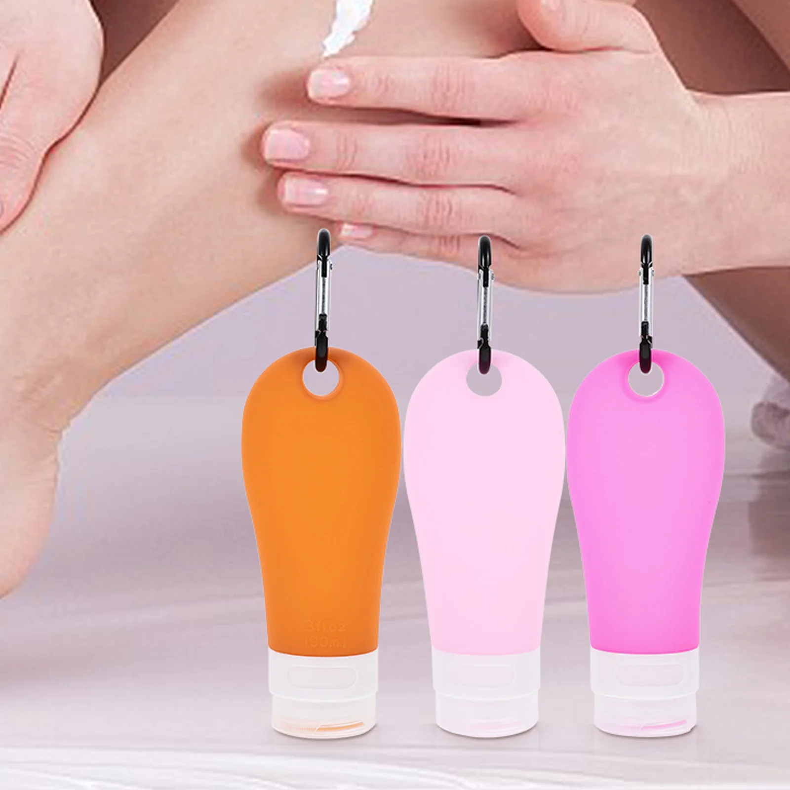 

7Pcs Travel Silicone Bottles Refillable Containers FineCrafted Durable Material Leakproof For Cosmetics