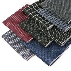 Black Bussiness Pocket Towel Korean Style Lattice Dot Handkerchief Fit Wedding Formal Suit Chest Towel Accessories For Men