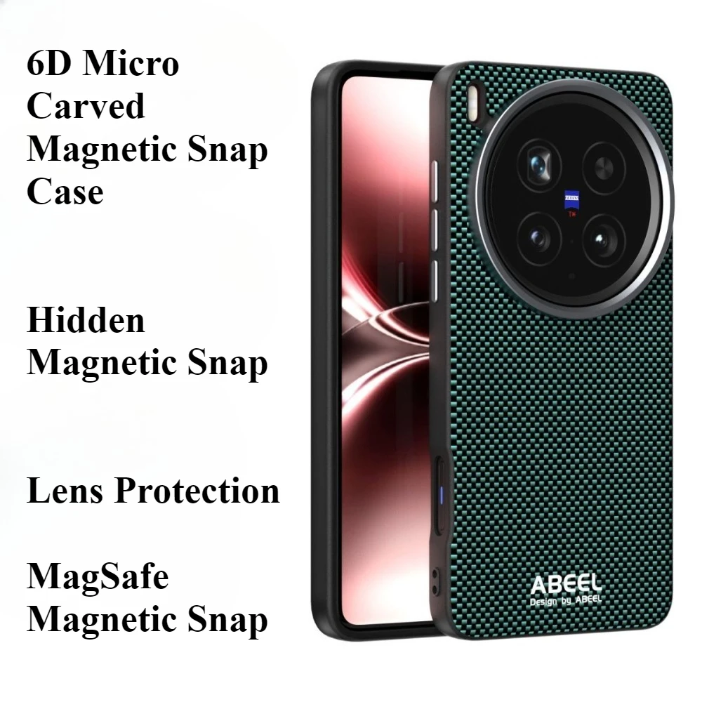حافظة شحن لاسلكية ممتازة 6D صديقة للبشرة لهاتف VIVO X300Pro X200 S Pro غطاء حلقة عدسة معدنية صغيرة للغاية