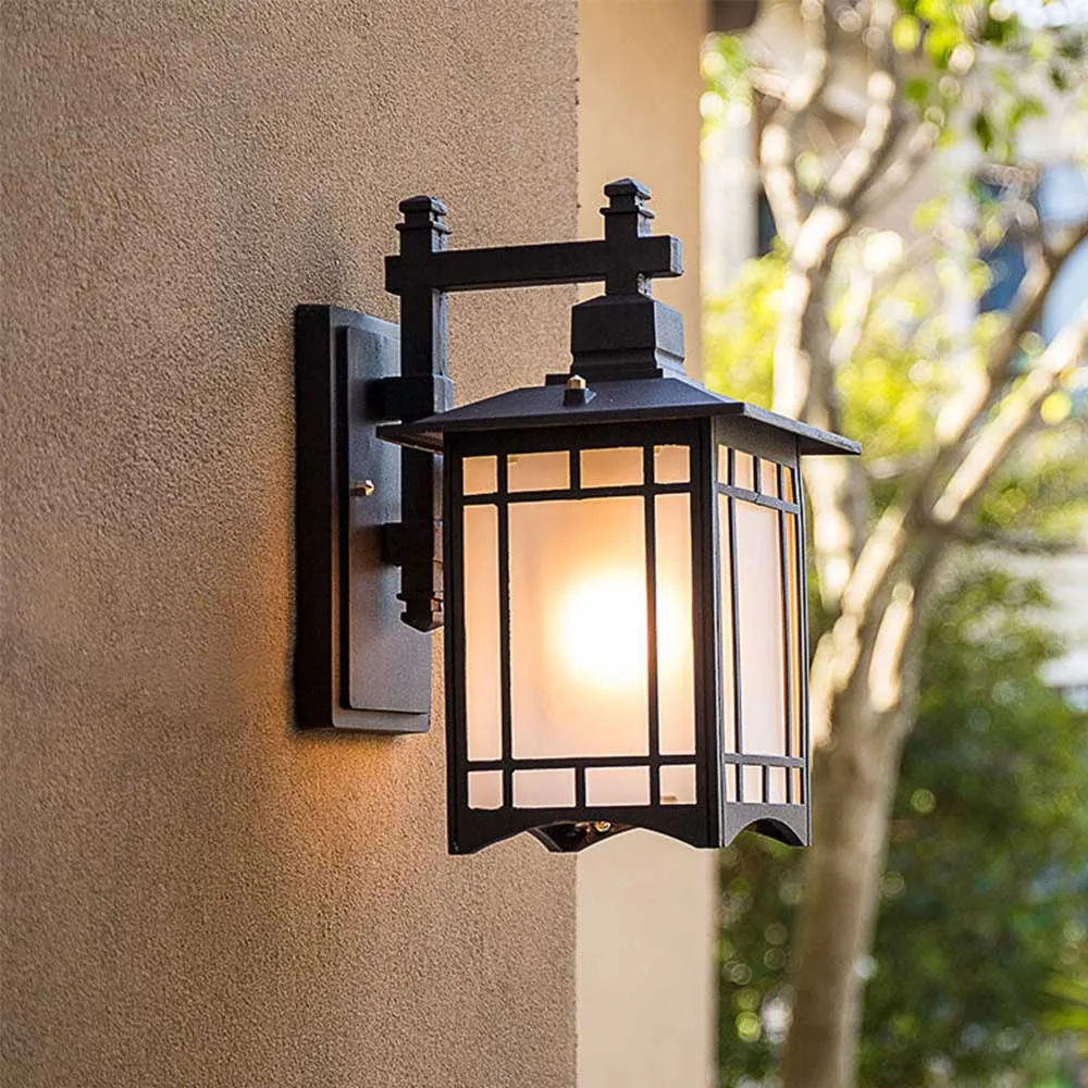 Retro Outdoor Waterproof E27 Wall Lamp Garden Gateway Sconce Courtyard Corridor Villa Bra Residential Balcony Lighting