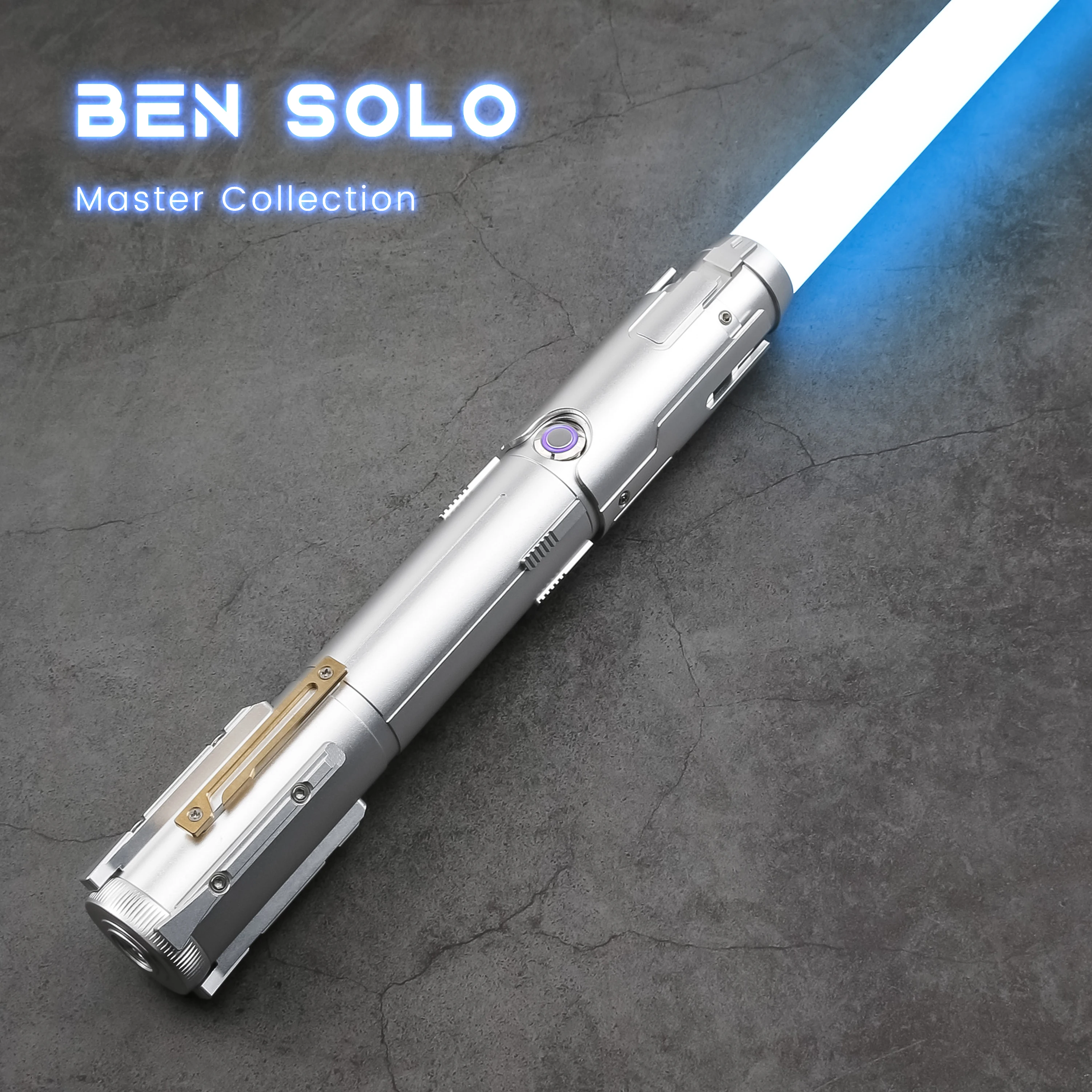 TXQSABER Ben Skywalker Lightsaber Ben Solo SE Sliver Metal Hilt Dueling Laser Sword Smooth Swing Neopixel Jedi 12 Colors Cosplay