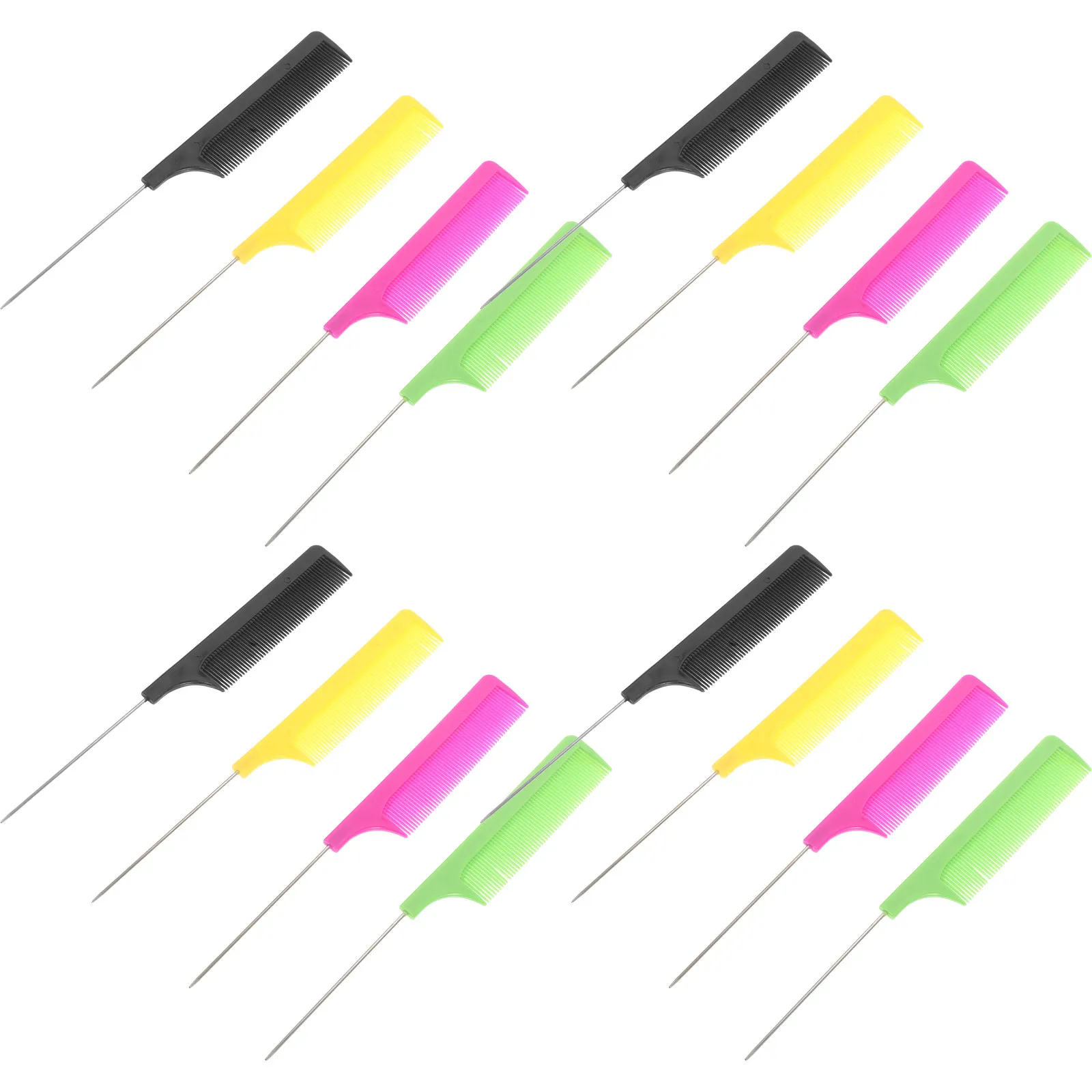 

20 Pcs Comb Convenient Parting for Hair Combs Women Accessories Fine Tooth Dye Brush with Metal Pick