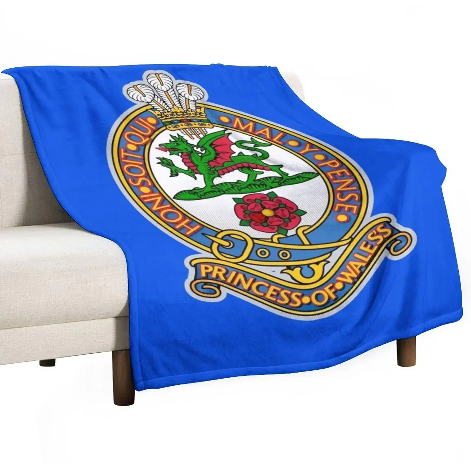 PRINCESS OF WALESS ROYAL REGIMENT Throw Blanket Warm Accent Blanket for Living Room Decoration