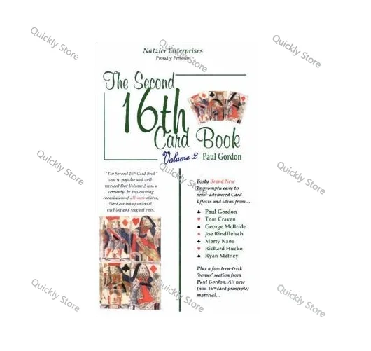 كتاب البطاقة الثانية السادسة عشر المجلد 2 بقلم بول جوردون وتوم كرفن الخدع السحرية (تنزيل فوري) أرسل بسرعة