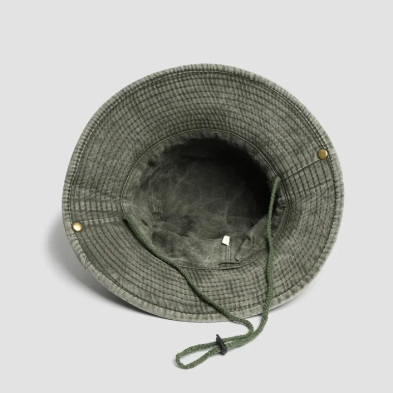 Wholesale Custom Pattern Logo Cowboy Hiking Bucket Hats with String Men Denim Beach Sun Hat for Women Outdoor Bob Panama Summer
