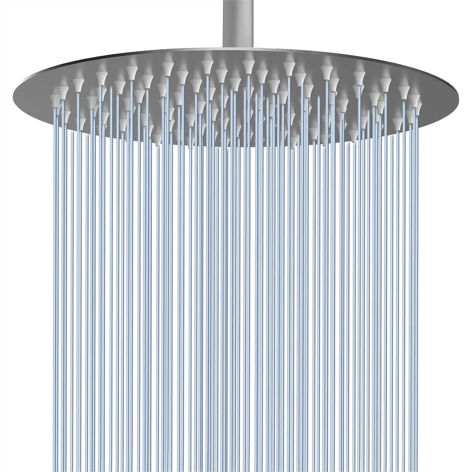 

Rain Shower Head, High Flow Large Rainfall Showerhead All Metal Stainless Steel, Waterfall Body Covering Universal Wall Ceiling