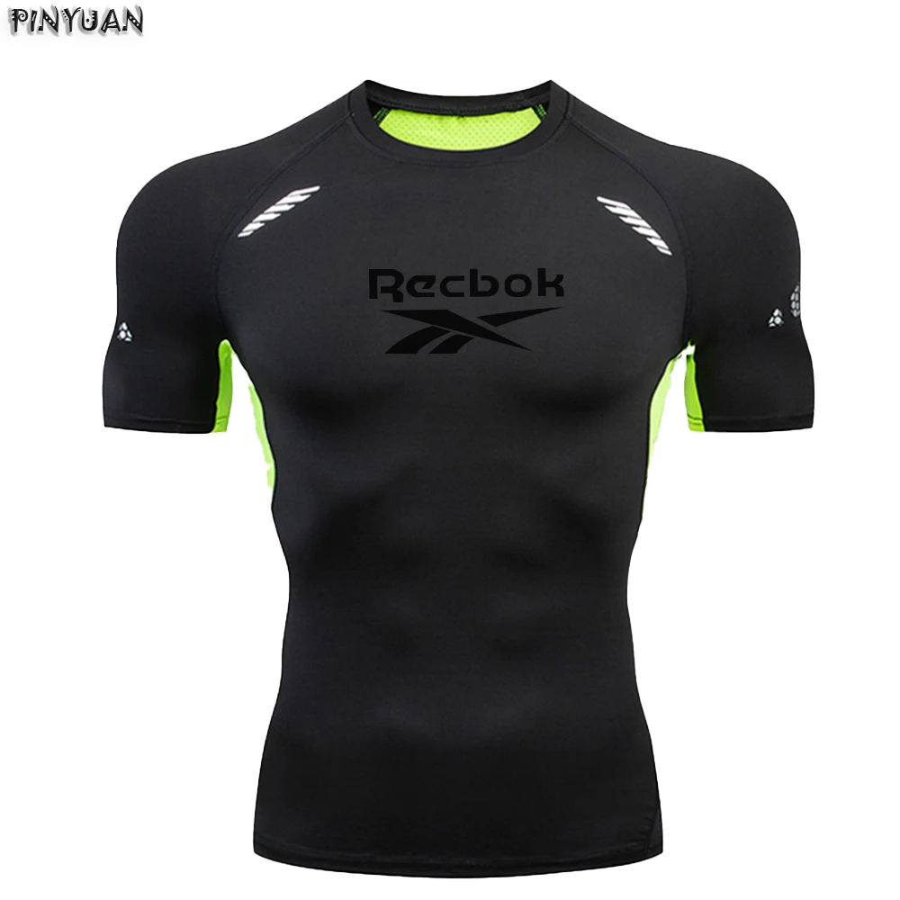 Sports Training Fitness Quick Drying Breathable Super strong elasticity long and short sleeved slim fit T-shirt for men