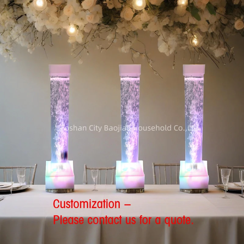 custom.Wedding Backdrop Decoration LED Lighted square Bubble Tube Wedding Light