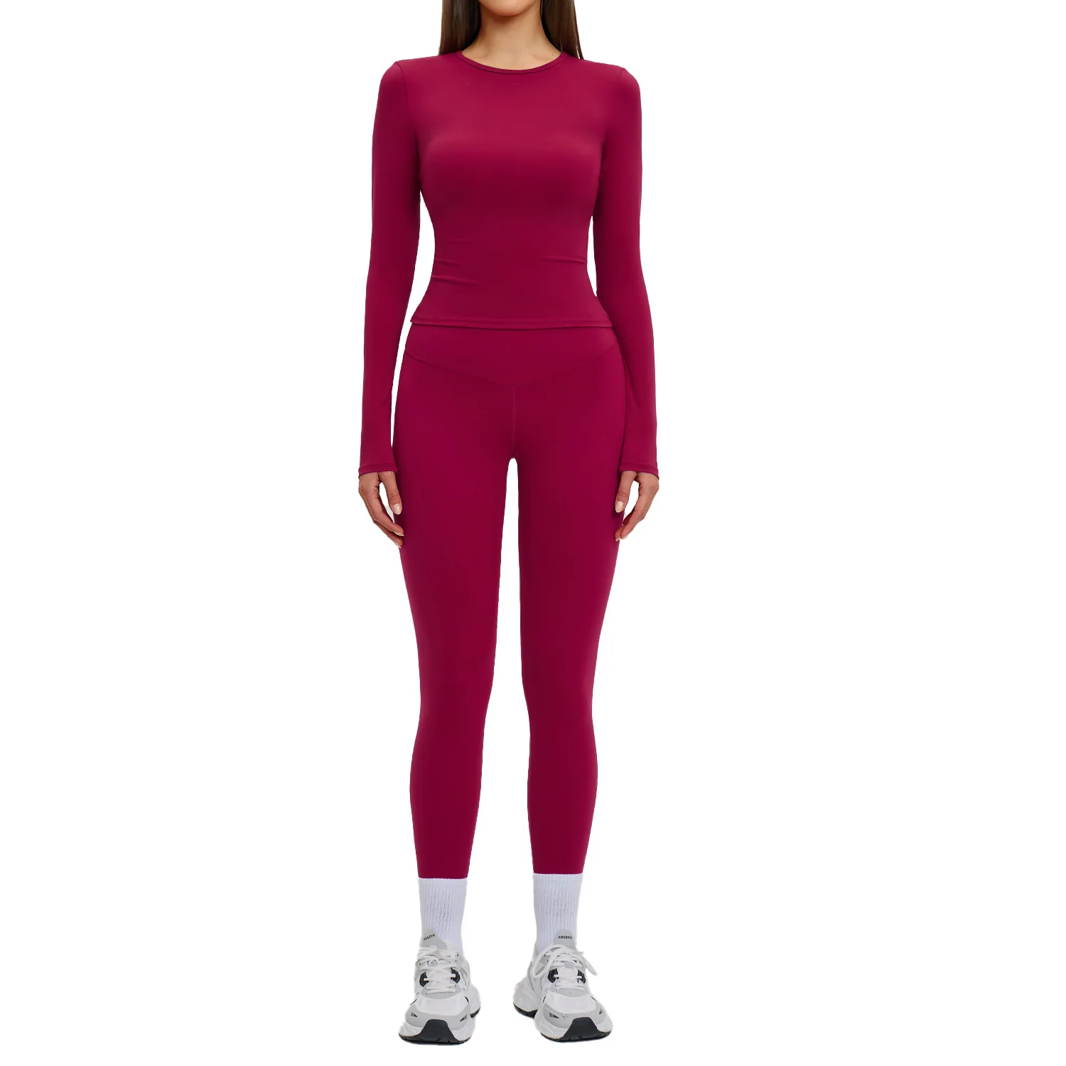 

Maxdutti Yoga Set, Brushed, Tight Fitting, Sports And Leisure Set, Women's Outdoor Running And Fitness Set New Two Piece Set