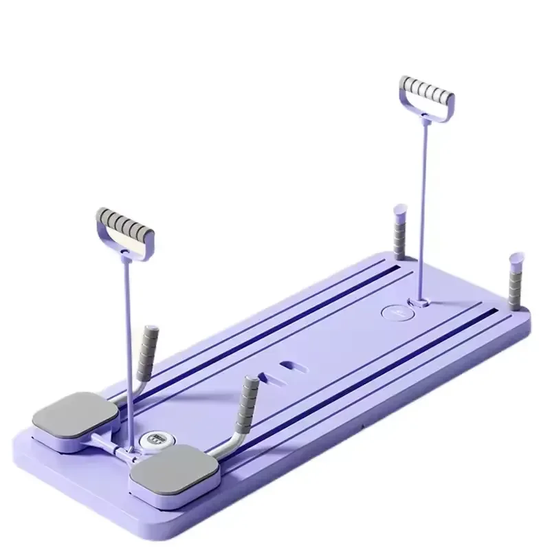 

4 in 1 Multi-Purpose Foldable Pilates Reformer Board Set With Timer Pilates Equipment Ab Exercise Abs Roller for Home
