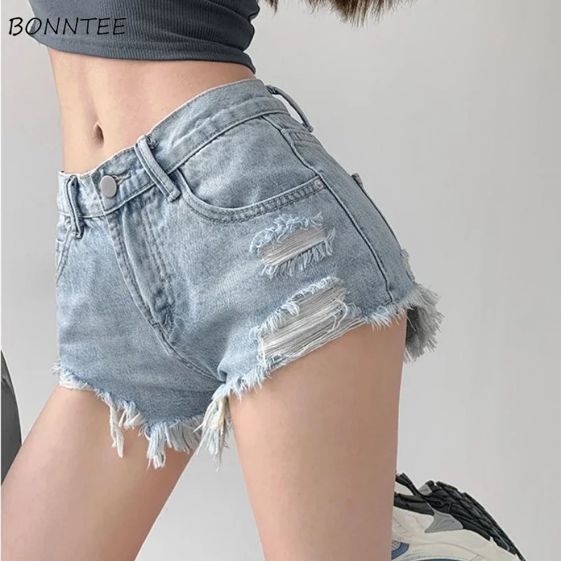 

Шорты женские винтажные Hotsweet джинсовые однотонные универсальные шорты для отдыха стильные с кисточками сексуальные старые летние тонкие минималистичные уютные повседневные шорты