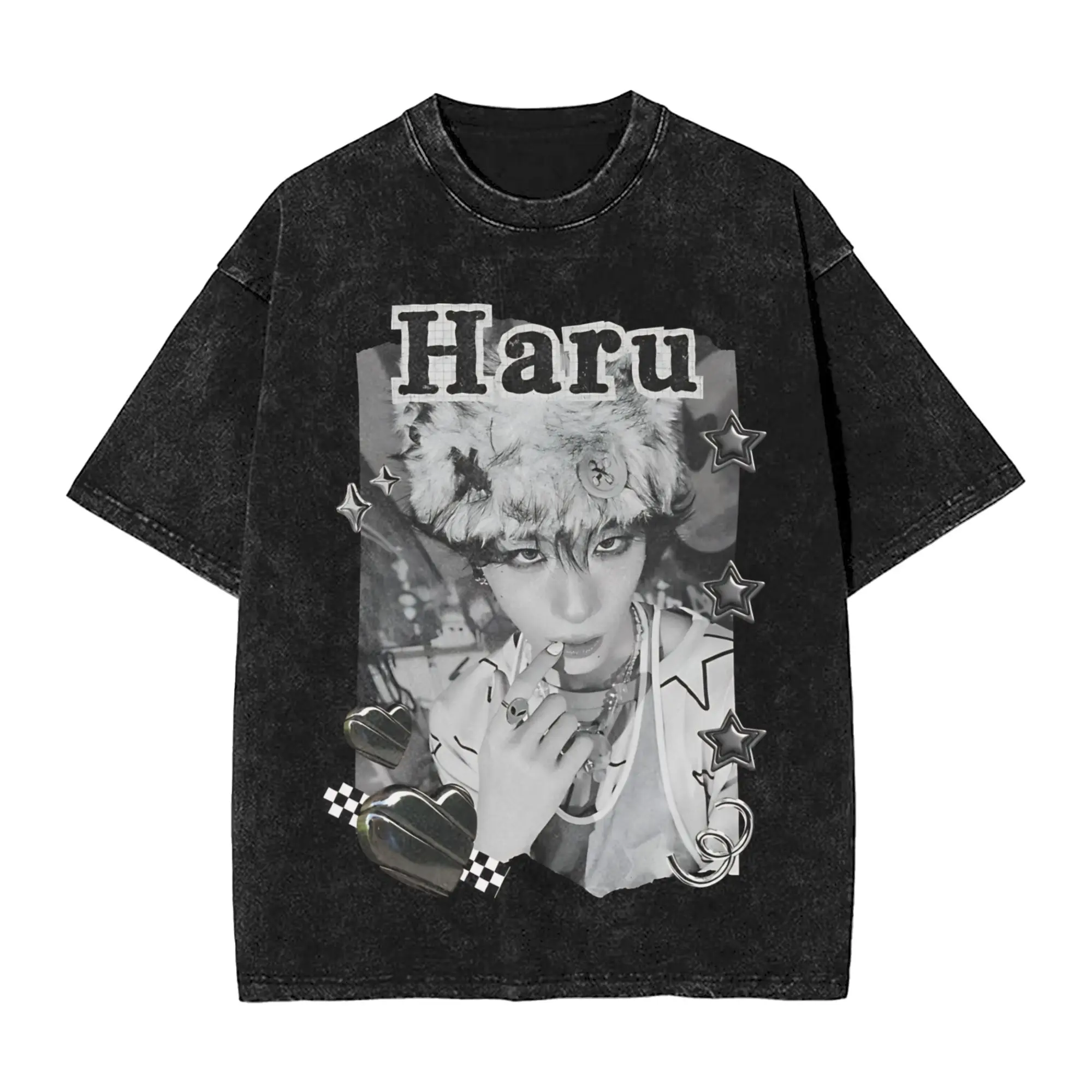  XLOV UXLXVE Members Accessories Washed T Shirt Men Women Streetwear Hip Hop T-Shirt Printed  Tees Short Sleeve