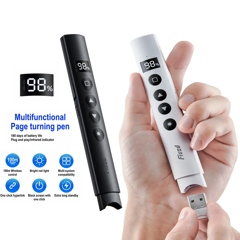 التحكم عن بعد متعدد الوظائف الوجه القلم شحن قلم ليزر البصر التدريس مظاهرة الأعمال PPT الكلام الضوء الأحمر