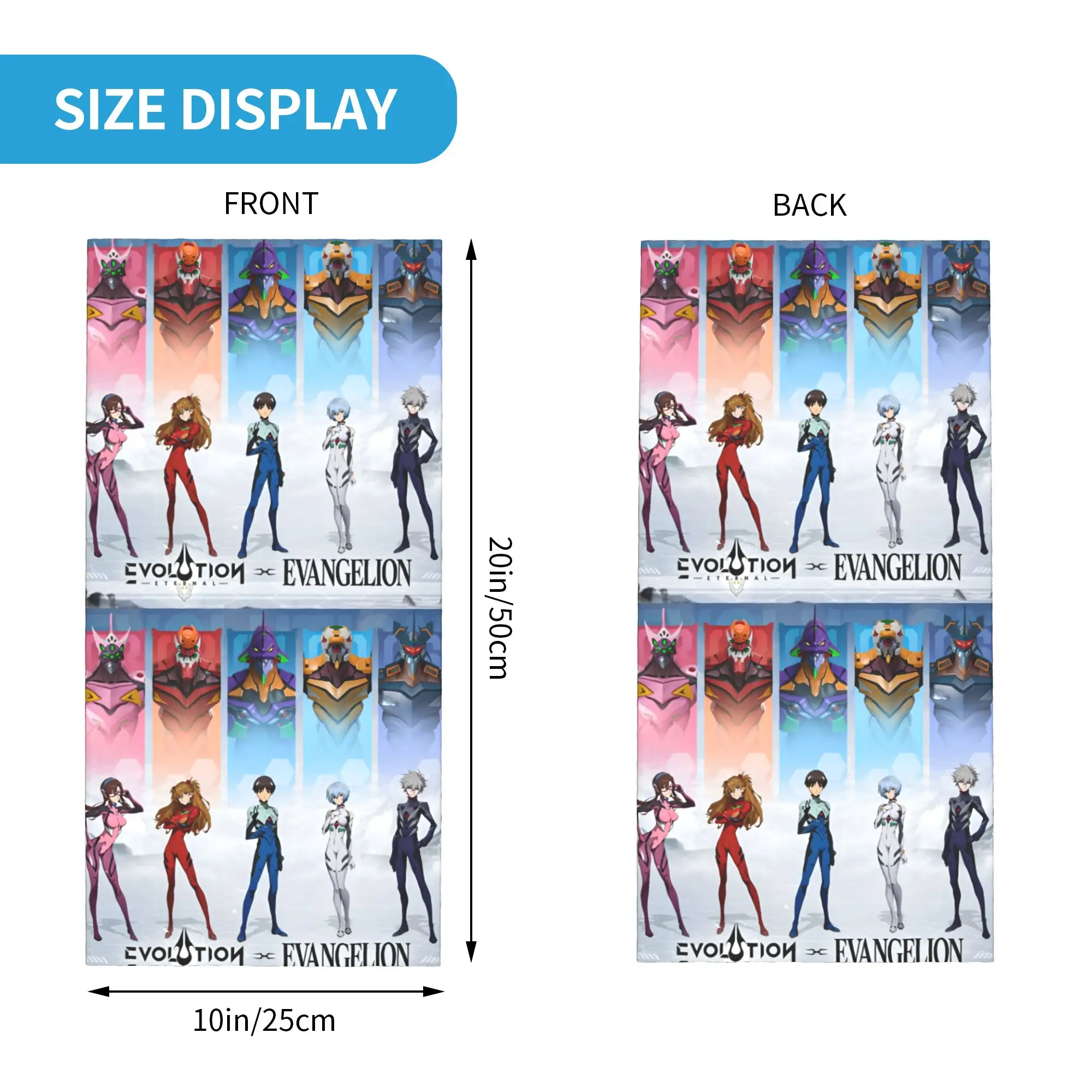 Custom E-Evangelions Bandana Neck Warmer Men Women Winter Ski Hiking Scarf Gaiter Hip Hop EVA Anime Face Cover