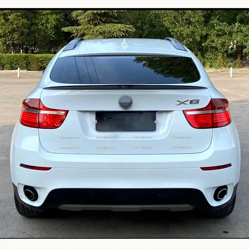 For BMW X6 E71 Spoiler 2008 2009 2010 2011 2011 2012 2013 2014 ABS Material Unpainted Color Rear Trunk Spoiler Car Accessories