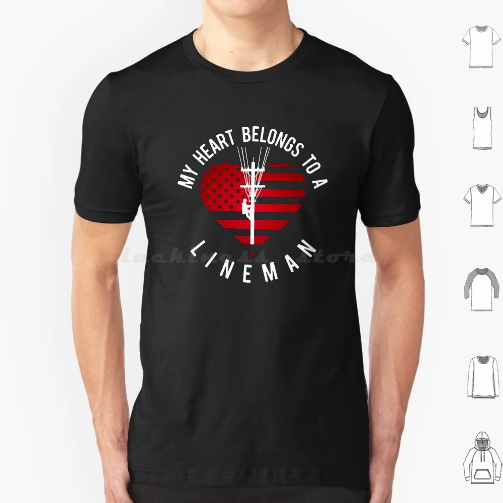

Funny My Heart Belongs To A Lineman For Wife Girlfriend T Shirt 6xl Cotton Cool Tee Funny My Heart Belongs To A Lineman Wife