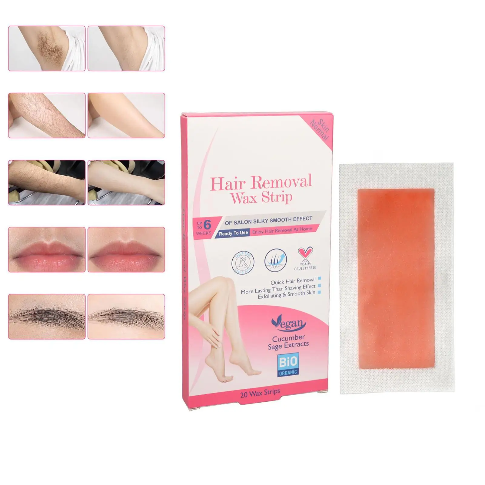 for hair Removal Wax Strips - Quick Heating, Skin-Safe, Long-Lasting Depilatory Strips for face & Body