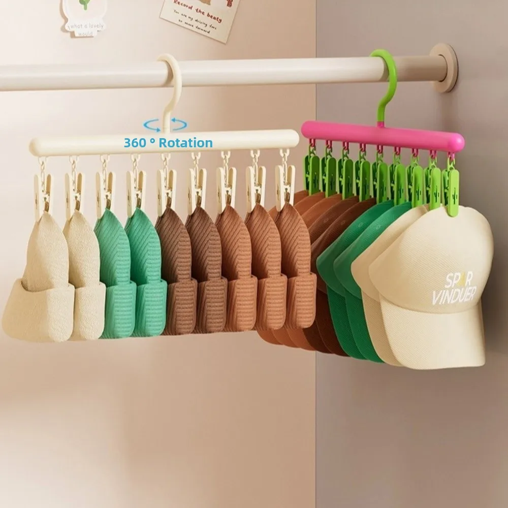 

Creative Multifunctional Clothing Storage Rack Space-saving Reusable Hat Hanger Plastic Closet Organizer for Hat Socks