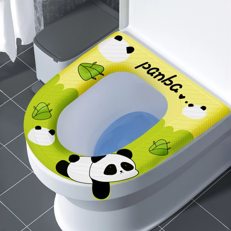 Cute Soft Silicone Toilet Seat Cover Washable Reusable Warm Toilet Pads Suitable for Toilet Rings of Different Shapes