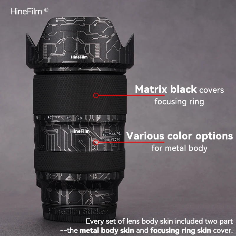 Hinefilm Skin for Tamron 28 75 for sony g2 Lens Skin for Tamron 28-75mm F2.8 Di III VXD G2 Lens Sticker 2875 g2 Wrap Cover 28-75