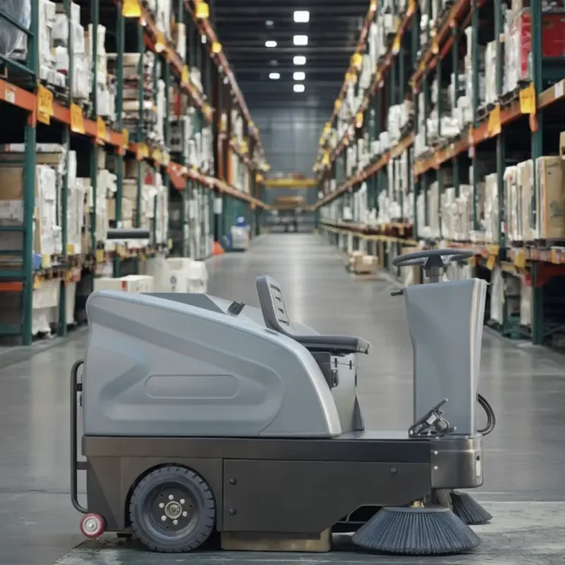 New Industrial Electric Ride-On Road Sweeper Truck with Brush Motor and Side Brush for Street Use