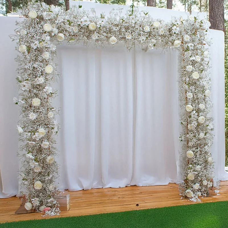 

DIA40-80CM Baby's Breath Flower Row Artificial Wedding Reception Table Centerpiece Dessert Table Guest Dining Table Arrangement