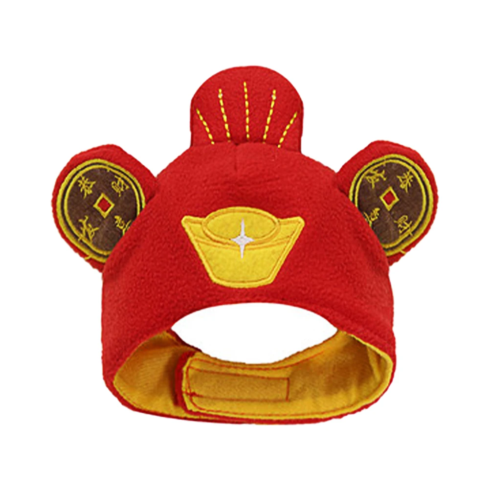 

Pet Hat Cute Headwear for Dog Warm Fashionable New Year Ox Design Holiday Decor Pet Hood Cap LightweightBreathable