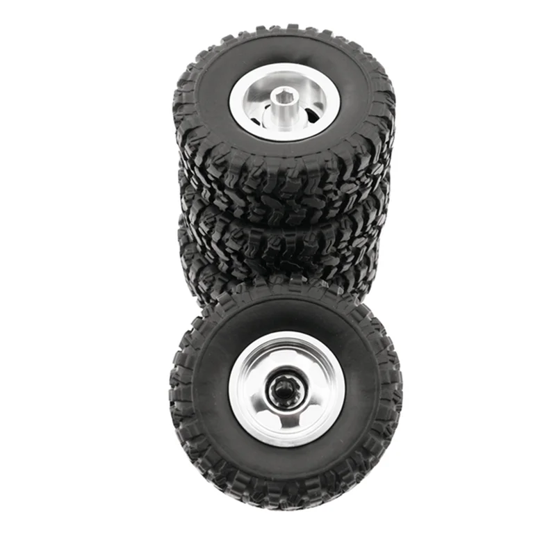 

DELAM-4Pcs Upgrade Metal Wheel Rim Hub For 1/16 WPL RC Car Upgrade Parts Accessories