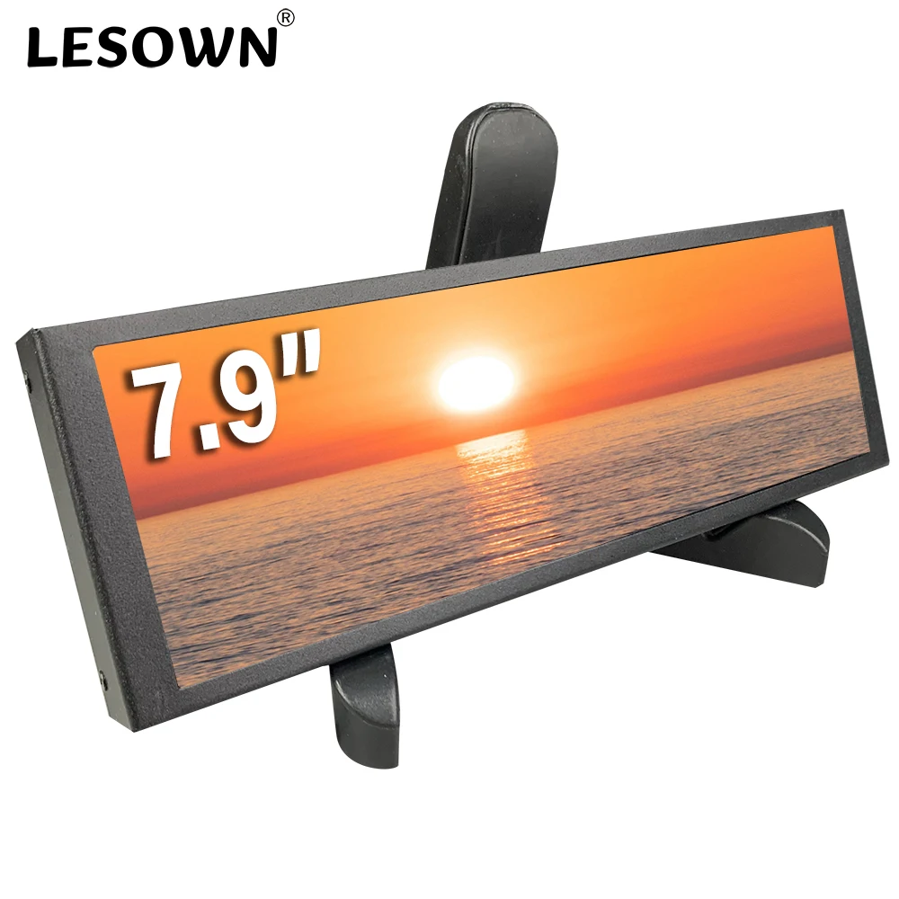 LESOWN 7.9 inch Wide Touchscreen Bar Stretched LCD Display 400x1280 IPS 500cd/m2 Small Size Long Monitor Laptop PC Sub Screen