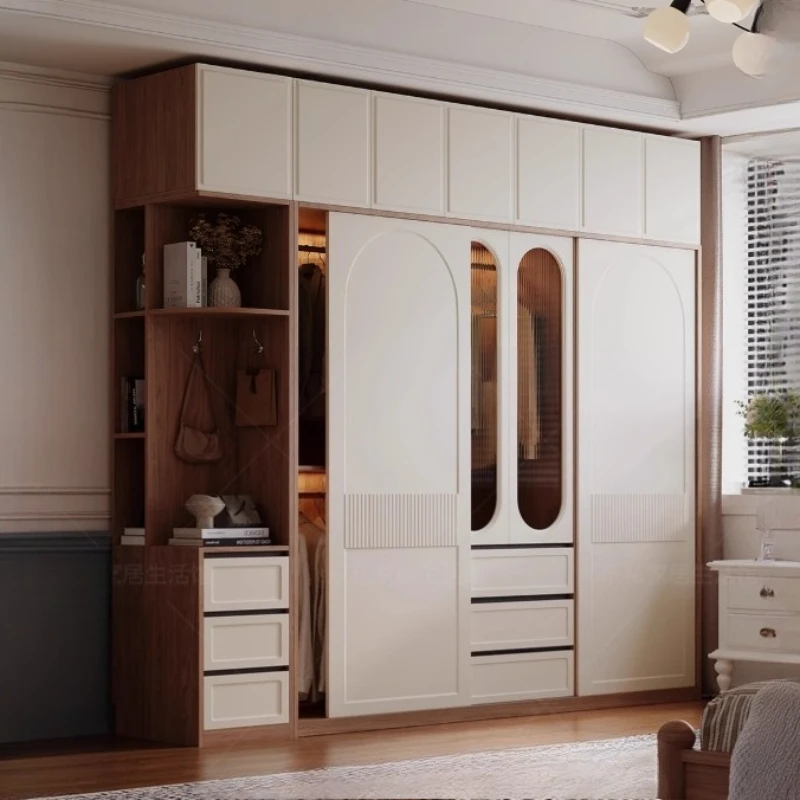 

For Designer Sliding Door Double Wardrobe Open Organizer Storage Clothes Closet Wardrobes Guarda Roupa Furniture For Bedroom