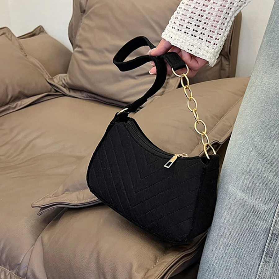 الاتجاه حقائب كتف صغيرة للنساء ورأى الموضة حقيبة نسائية تصميم المتقدمة تحت الإبط حقائب اليد الجميلة المحافظ الهلال السرج #4