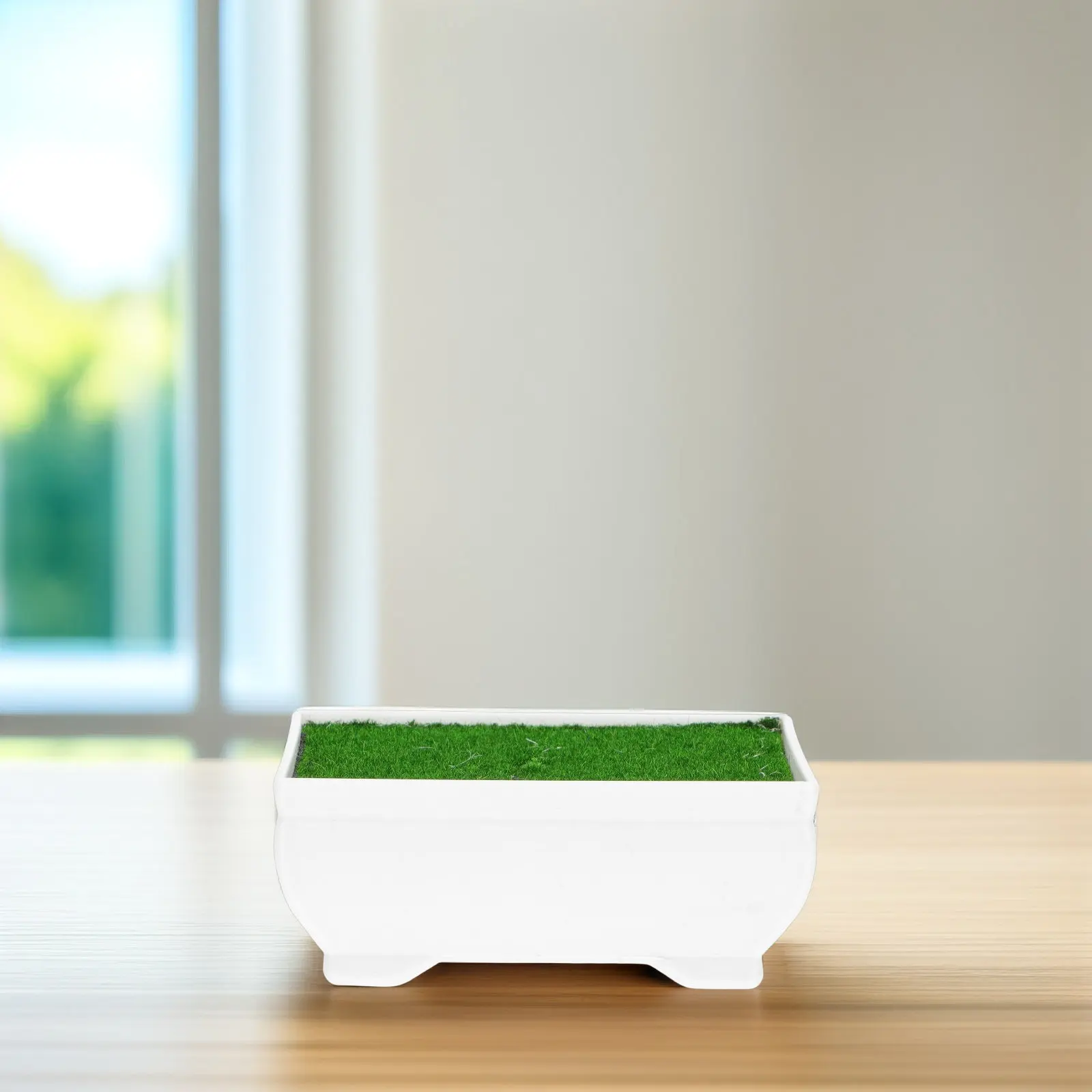 

Набор из 1 реалистичного искусственного цветочного горшка-кашпо прямоугольной формы для бонсай, идеально подходит для декора комнаты, сада, украшения стола, подарка на новоселье