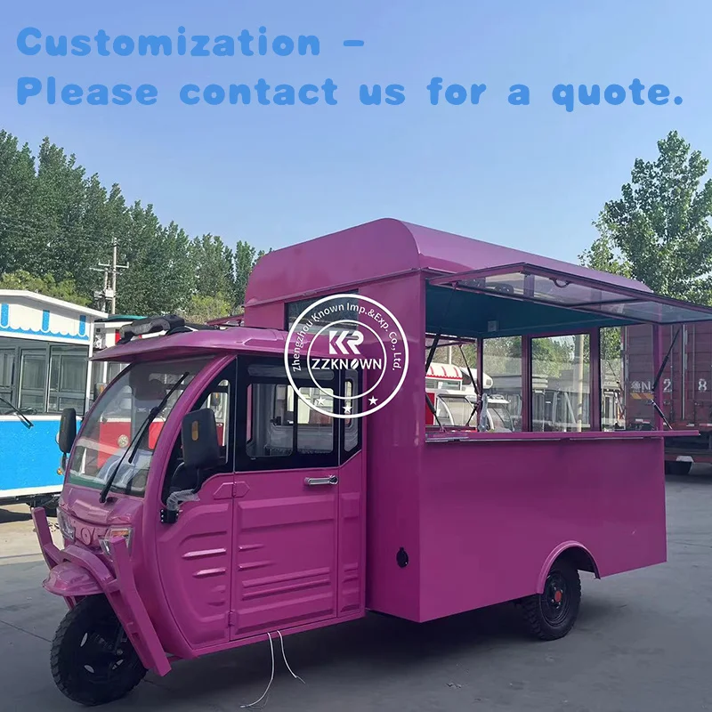 

custom.Snack Cart Tricycle Three-wheeled Dining Car Food Truck Mobile Stall Truck Breakfast Cart