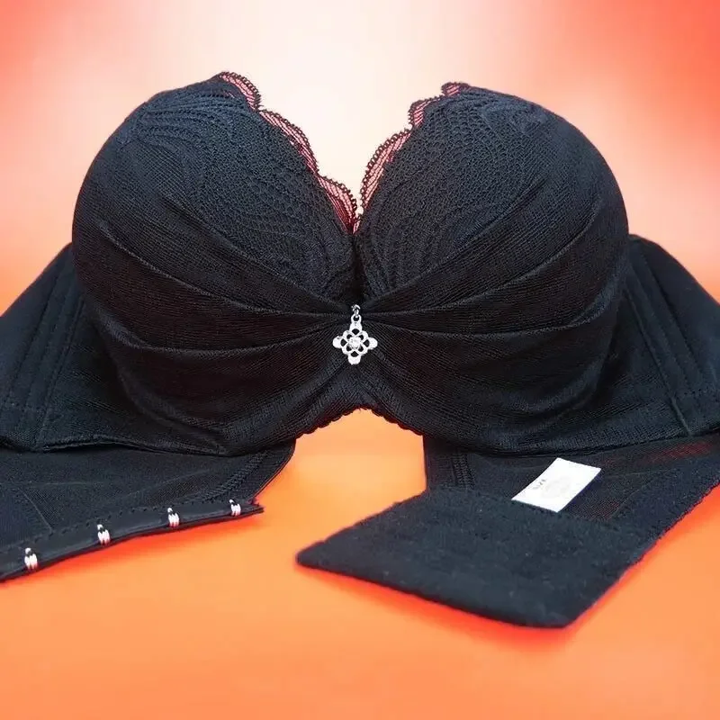 Reggiseno con raccolta specializzato da 28 cm addensato ed extra spesso senza anello in acciaio, reggiseno extra spesso con seni extra, lingerie sexy