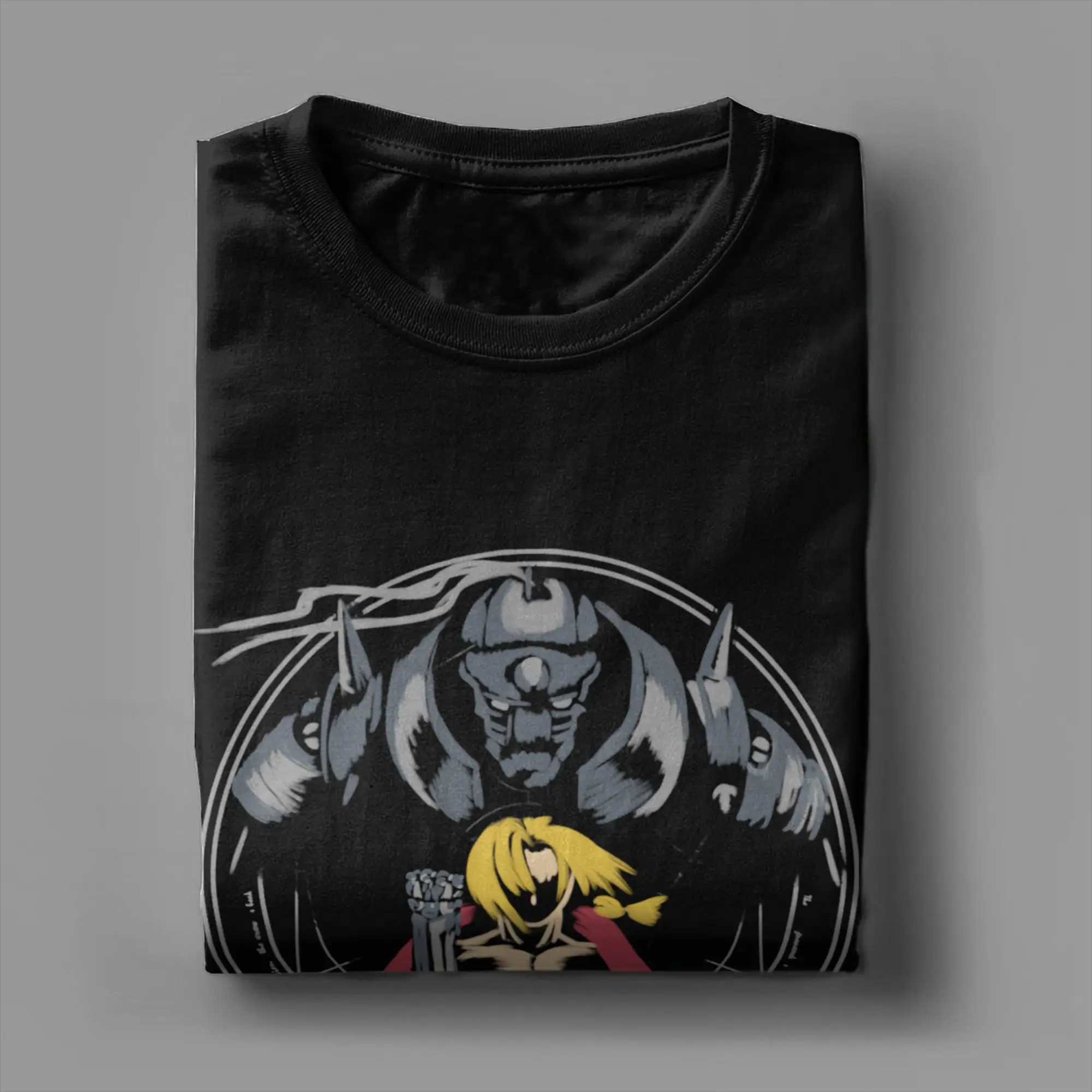 Fullmetal الخيميائي Elric Brothers تي شيرت الرجال النساء 100% القطن تي شيرتات رائع س الرقبة تيز ملابس قصيرة الأكمام الطرف