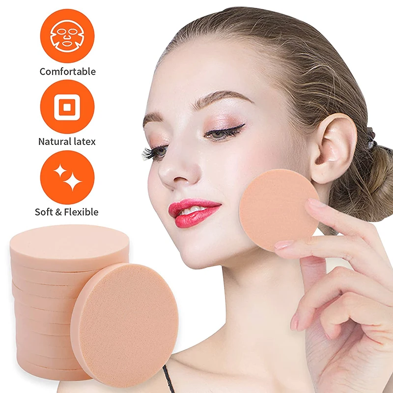 12Pcs/set Facial Foundation Powder Puff Wet and Dry Use Soft Makeup Sponge Beauty Blenders Cosmetic Face Cleaning Makeup Tools