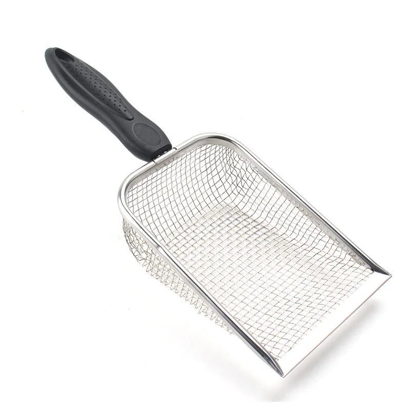 10 mesh 6 mesh 4 mesh fine hole large artifact colander pet supplies plastic handle cat litter shovel artifact stainless steel s