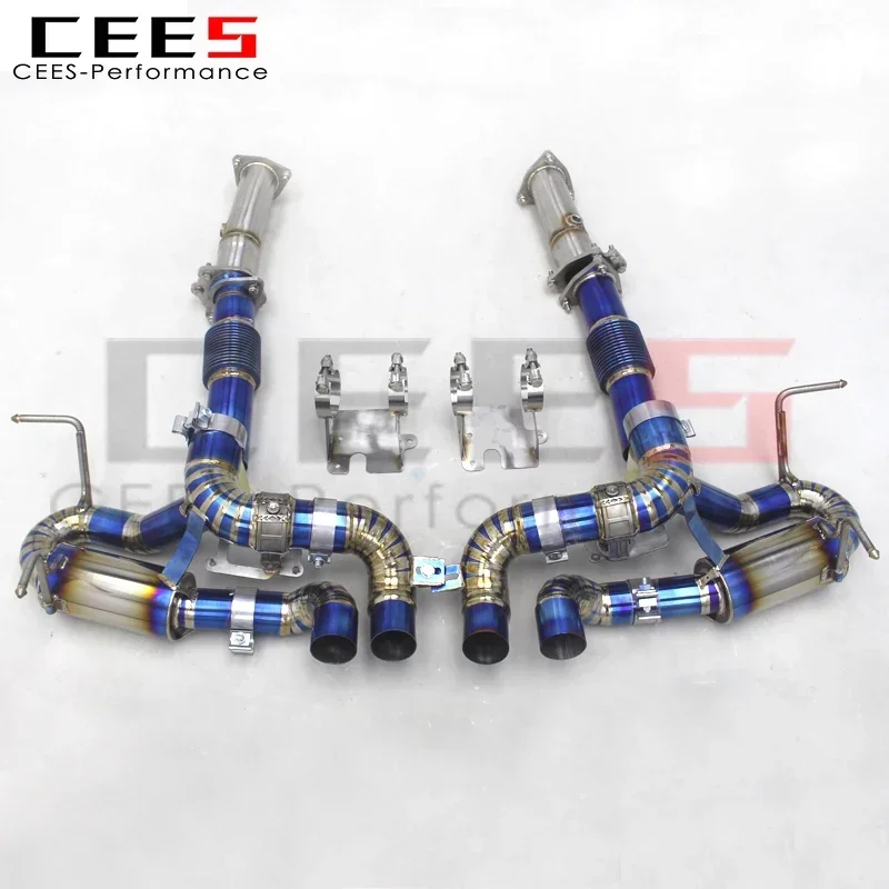 

CEES Catback Exhaust System Downpipe For Chevrolet CORVETTE C8 Z06 2019-2023 Titanium Escape Exhaust Pipe Muffler