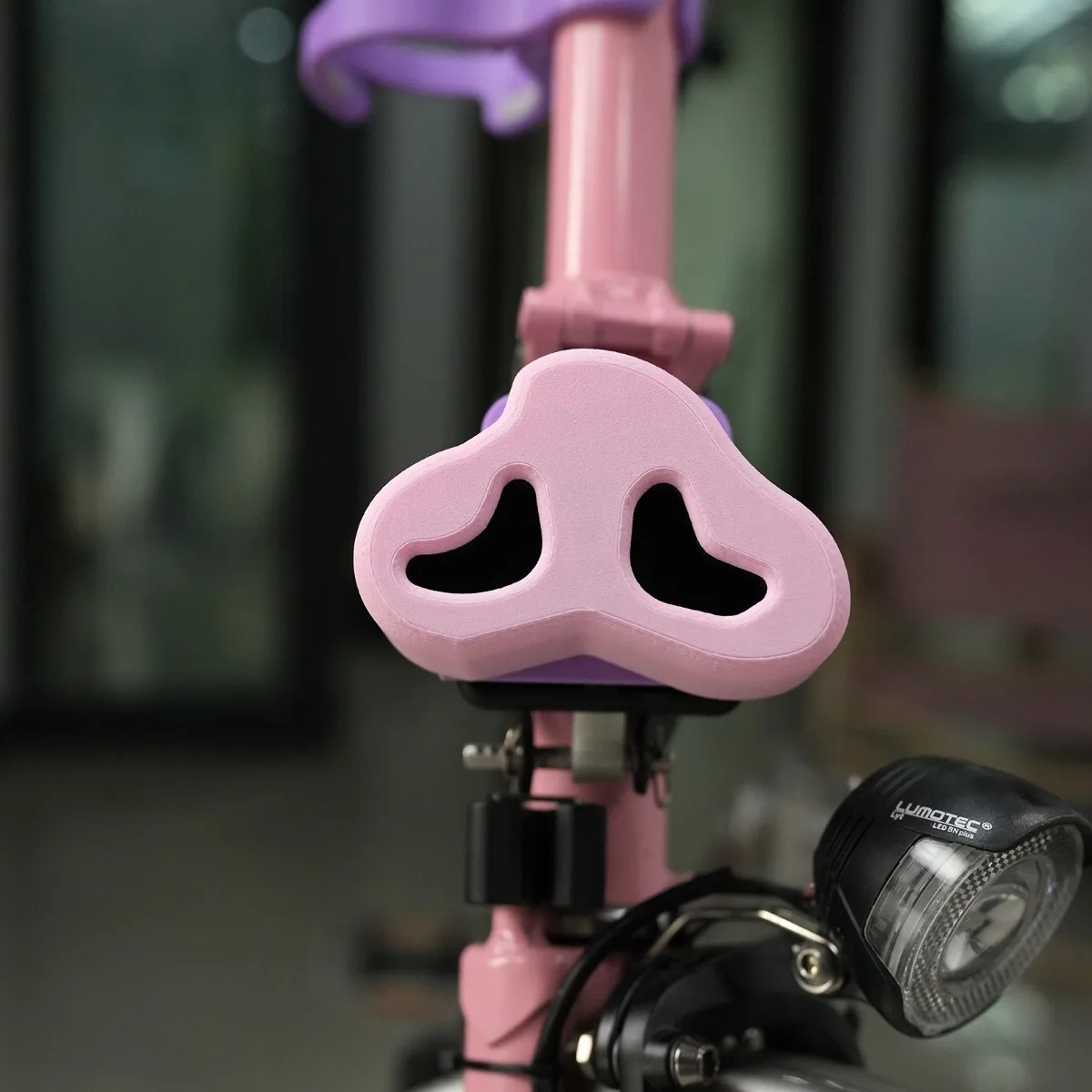 DC mini pig nose clip, suitable for Brompton bicycle DIY bag, available in red, orange, yellow, green, blue and indigo purple.